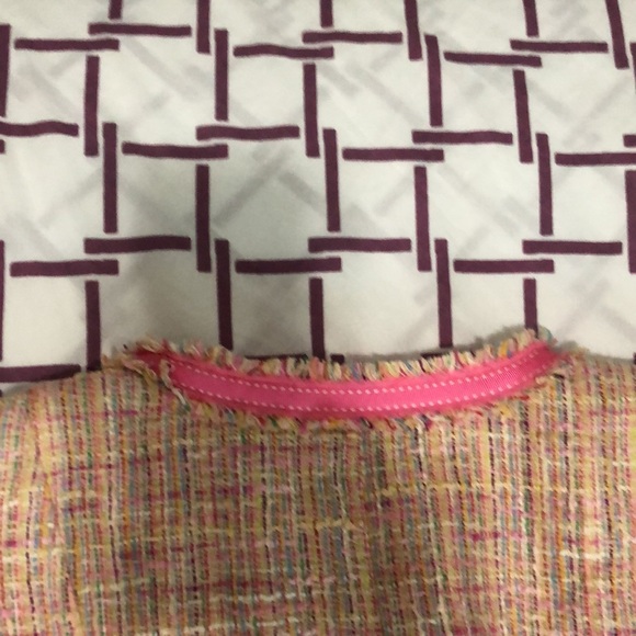 Dana Bachman Pink Multi Color Tweed Blazer Women’s Size 6 - Picture 11 of 11